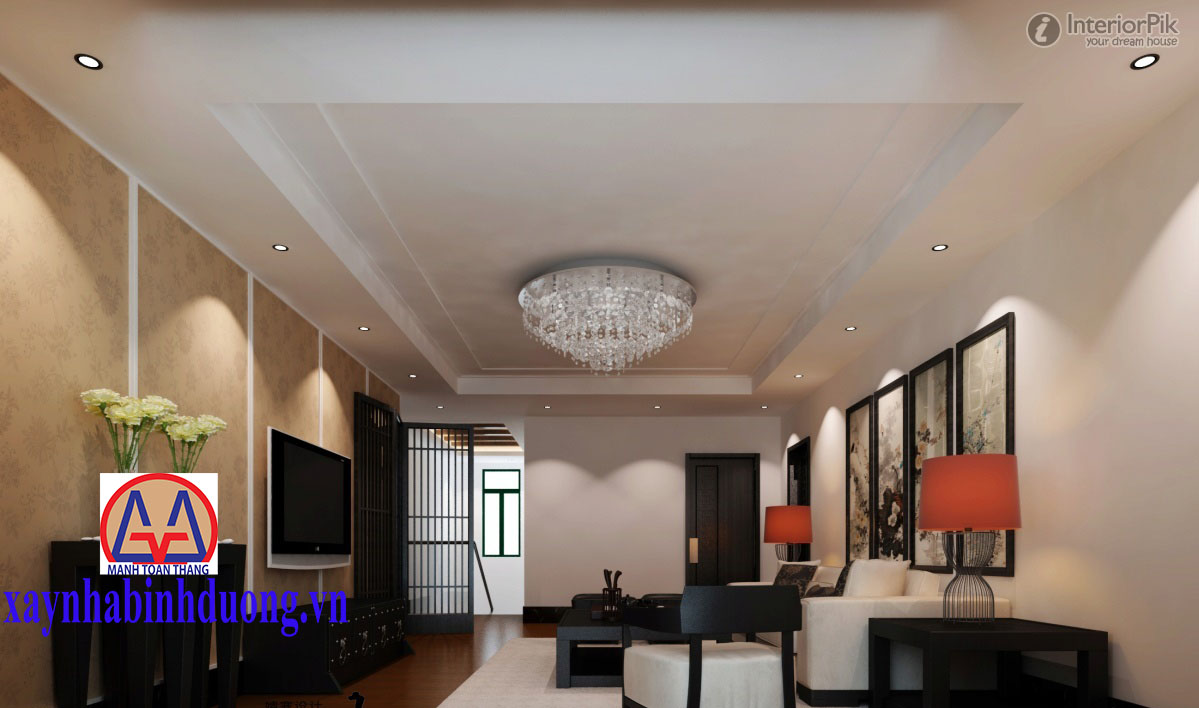 Mẫu trần thạch cao phòng khách 7