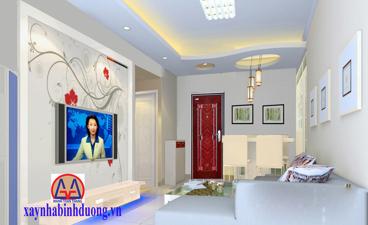 Mẫu trần thạch cao phòng khách 9