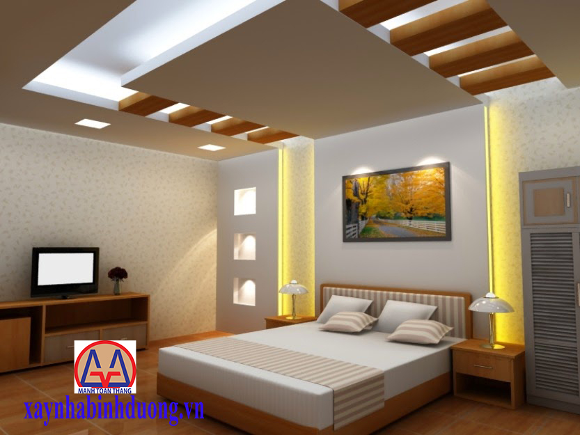 Mẫu trần thạch cao phòng ngủ : PN8