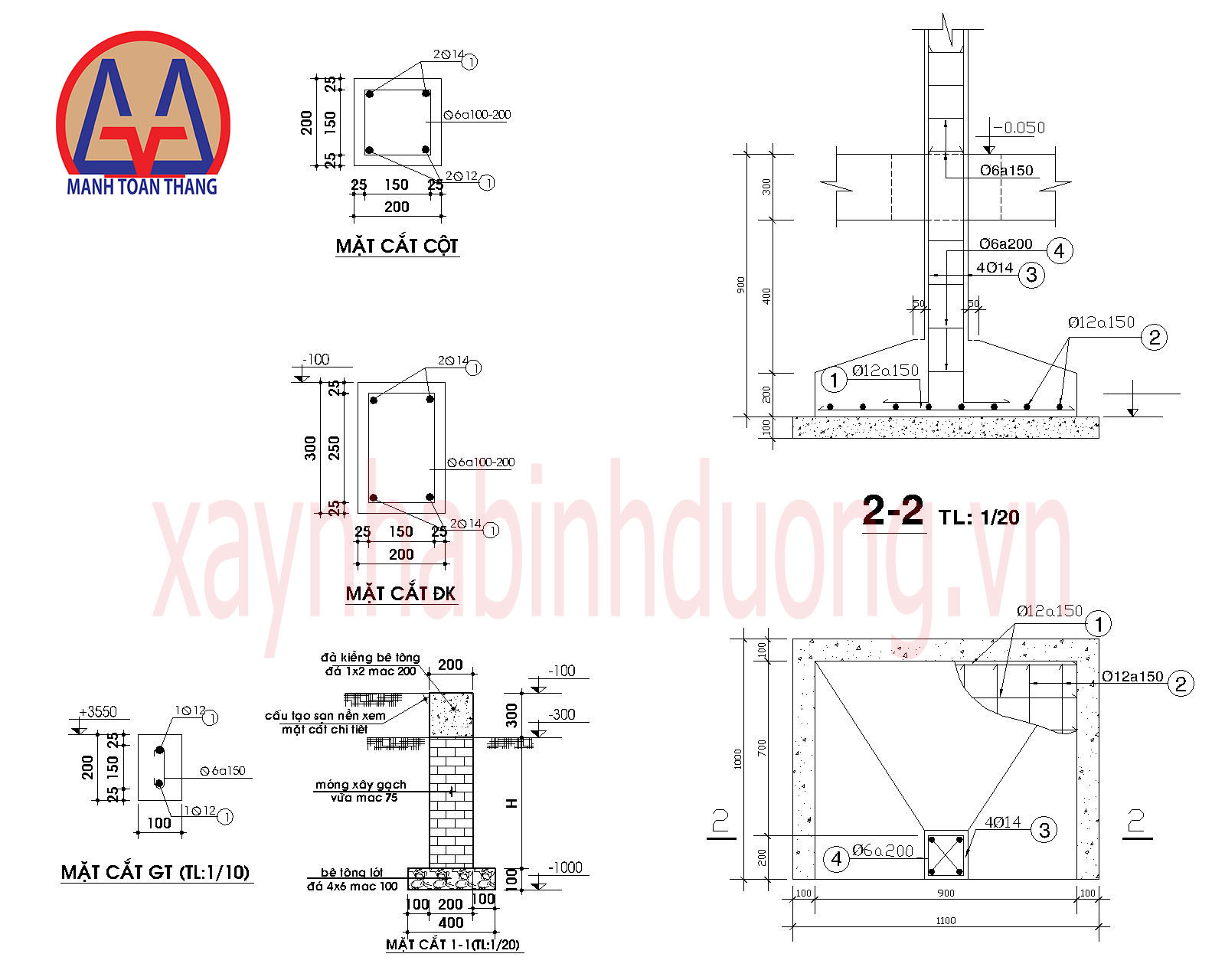 Kết cấu móng nhà gác lửng