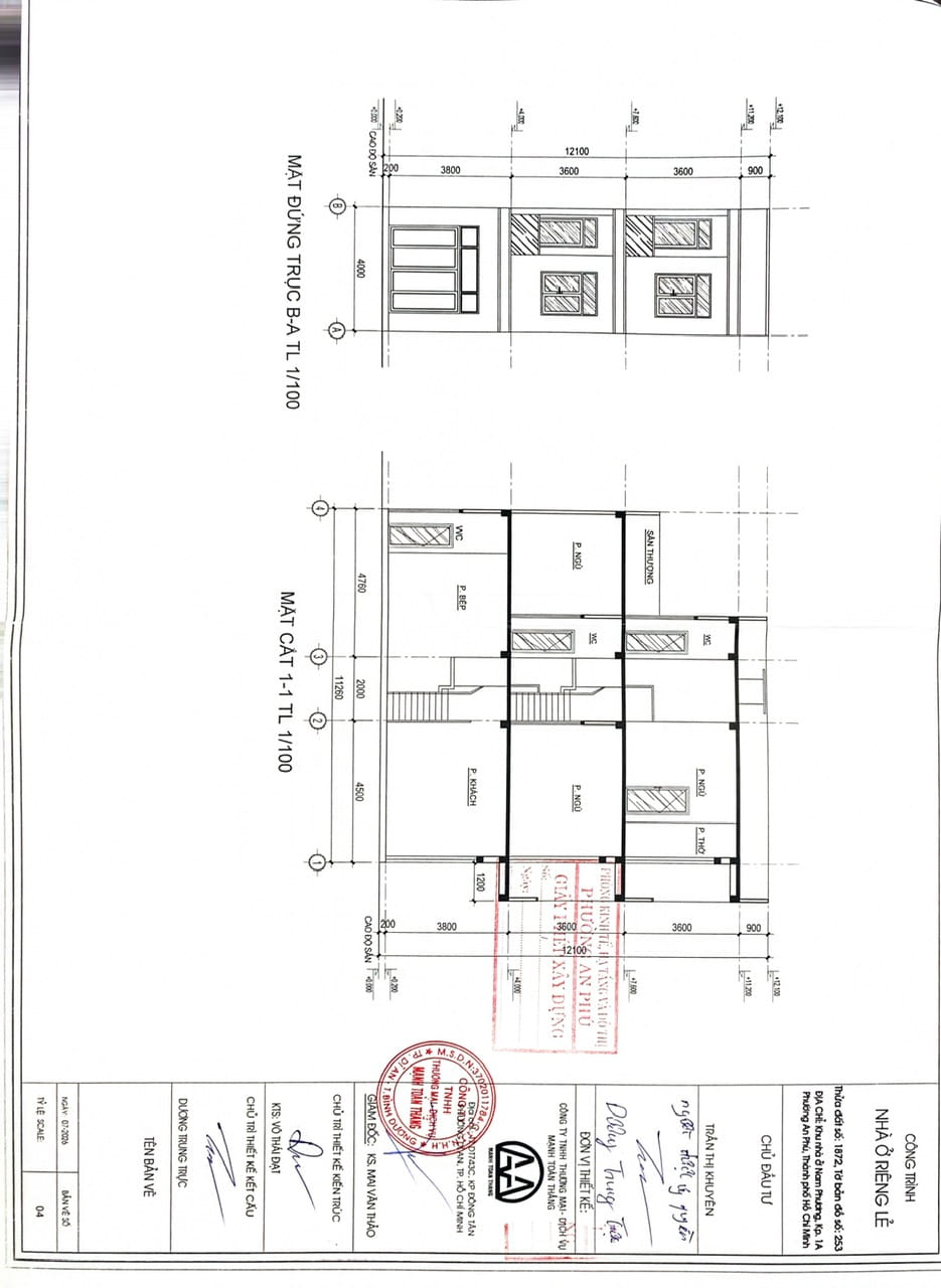 bản vẽ xin giấy phép xây dựng ở phường an phú