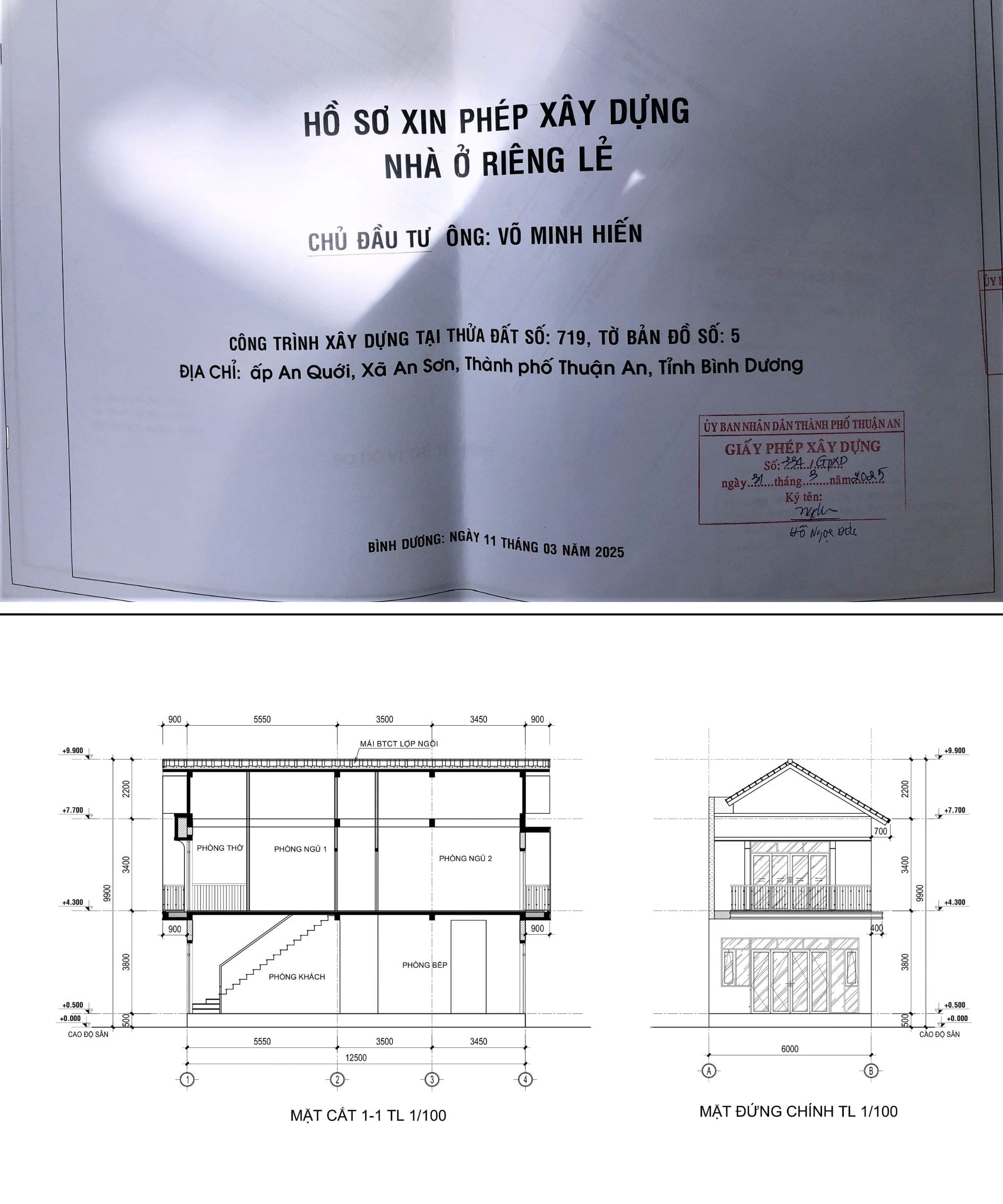 bản vẽ xin phép xây dựng ở Thuận An bản vẽ xin phép xây dựng ở Thuận An