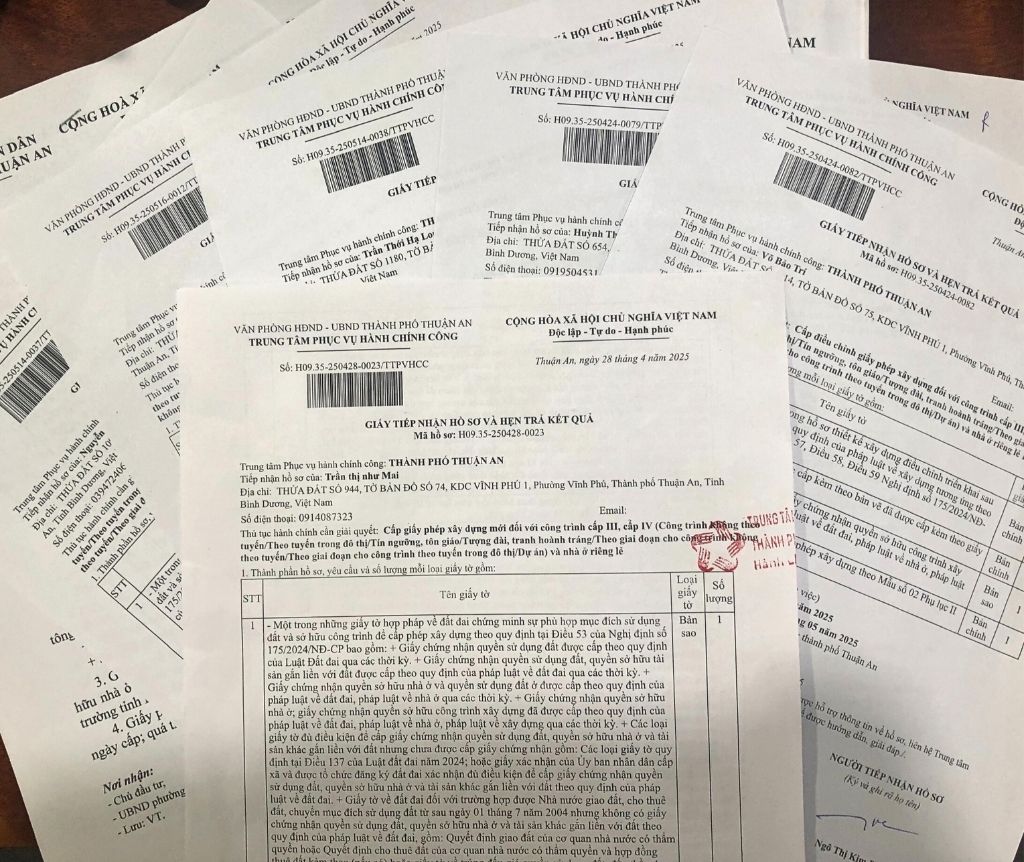 biên nhận thủ tục xin giấy phép xây dựng biên nhận thủ tục xin giấy phép xây dựng