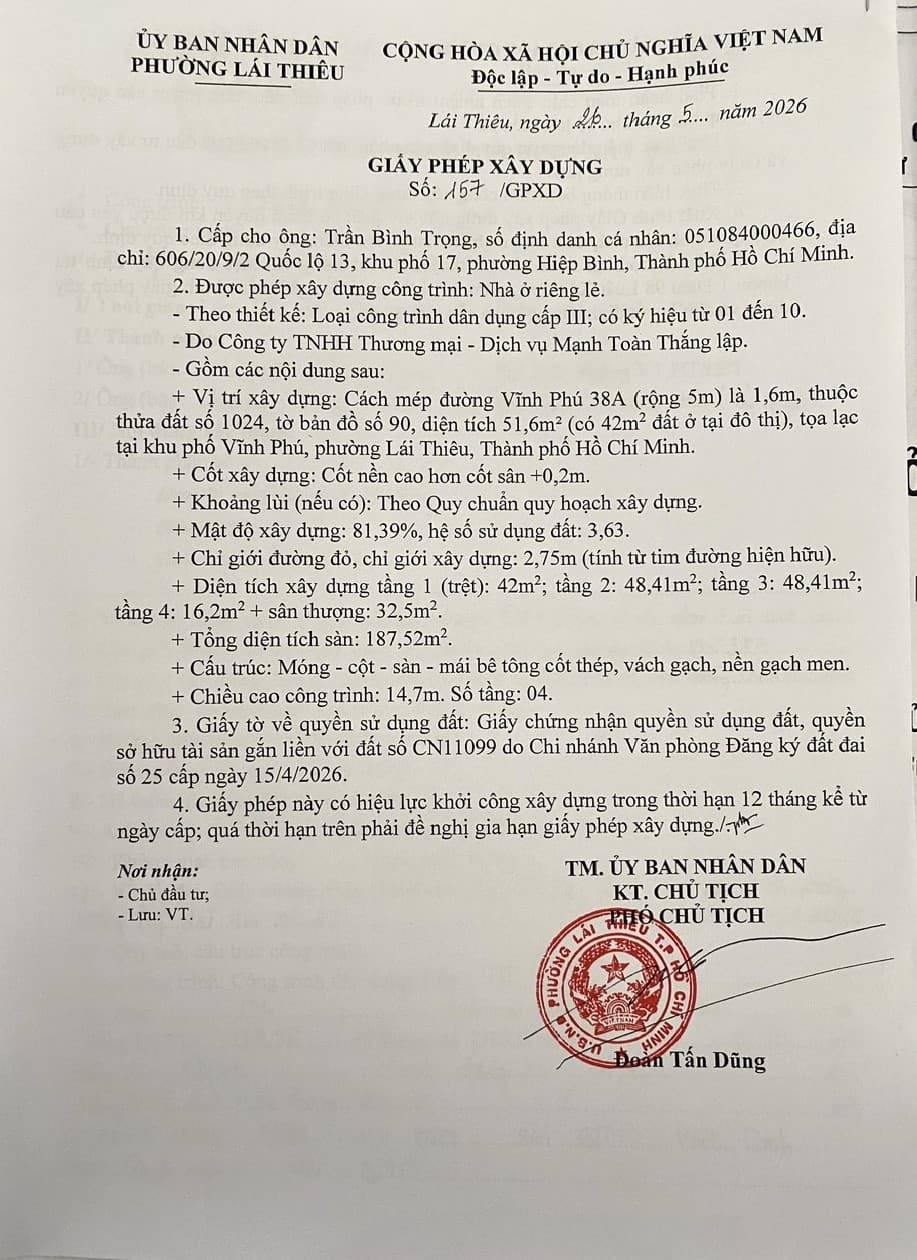 dịch vụ xin phép xây dựng ở tân uyên bình dương