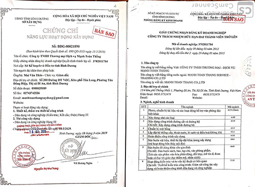 Chứng chỉ hành nghề xây dựng doanh nghiệp