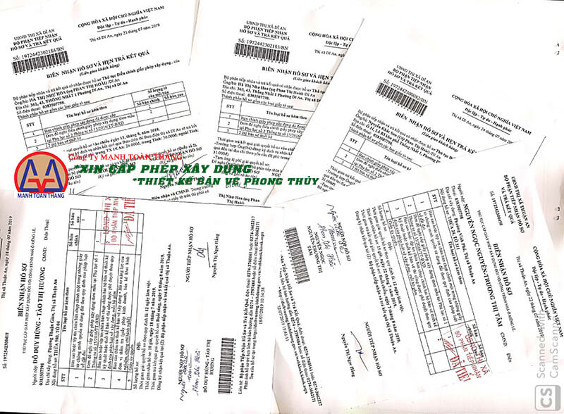 Giấy hẹn trả hồ sơ cấp phép xây dựng Bình Dương