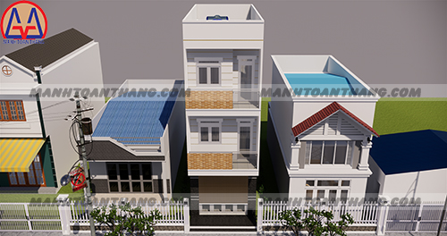 Mẫu Nhà 3 Tầng Mặt Tiền 4m Dài 8m (1) Mẫu Nhà 3 Tầng Mặt Tiền 4m Dài 8m (1)