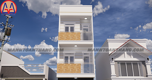 Mẫu Nhà 3 Tầng Mặt Tiền 4m Dài 8m (3) Mẫu Nhà 3 Tầng Mặt Tiền 4m Dài 8m (3)