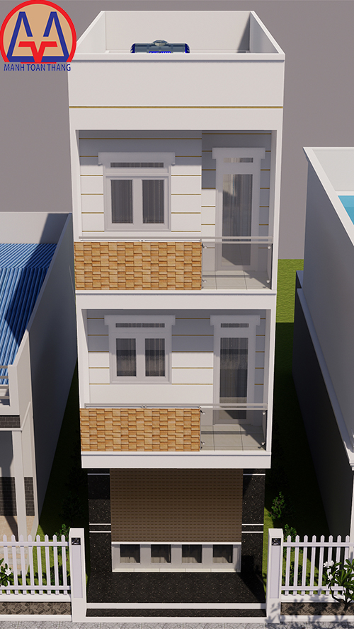 Mẫu Nhà 3 Tầng Mặt Tiền 4m Dài 8m (5) Mẫu Nhà 3 Tầng Mặt Tiền 4m Dài 8m (5)