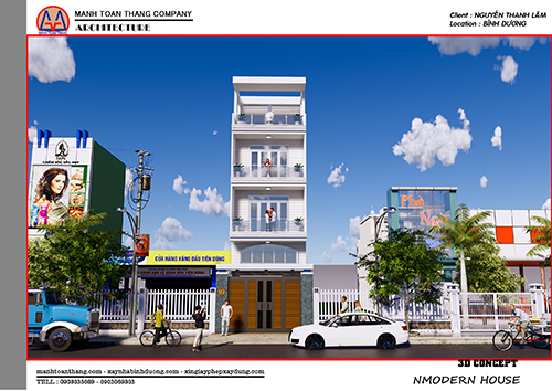 Mẫu Thiết Kế 1 Trệt 3 Lầu Hiện Đại (1) Mẫu Thiết Kế 1 Trệt 3 Lầu Hiện Đại (1)