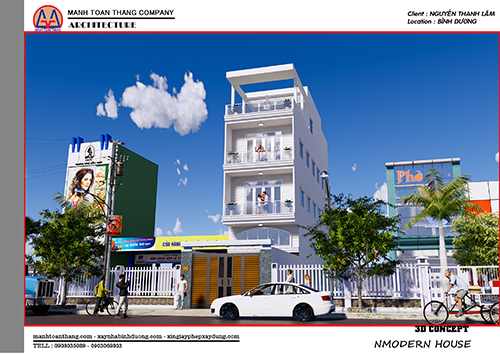 Mẫu Thiết Kế 1 Trệt 3 Lầu Hiện Đại (2) Mẫu Thiết Kế 1 Trệt 3 Lầu Hiện Đại (2)