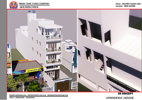 Mẫu Thiết Kế 1 Trệt 3 Lầu Hiện Đại (7) Mẫu Thiết Kế 1 Trệt 3 Lầu Hiện Đại (7)