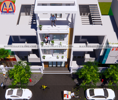 Mẫu Thiết Kế Nhà Phố 1 Trệt 2 Lầu (2) Mẫu Thiết Kế Nhà Phố 1 Trệt 2 Lầu (2)