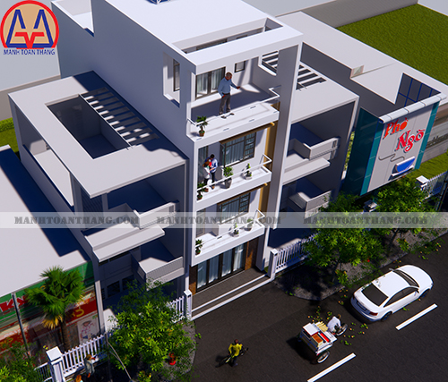 Mẫu Thiết Kế Nhà Phố 1 Trệt 2 Lầu (5) Mẫu Thiết Kế Nhà Phố 1 Trệt 2 Lầu (5)