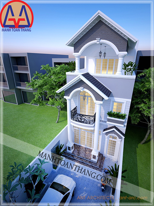 Mẫu Thiết Kế Nhà Phố 3 Tầng Mặt Tiền 6m Hiện Đại (2) Mẫu Thiết Kế Nhà Phố 3 Tầng Mặt Tiền 6m Hiện Đại (2)