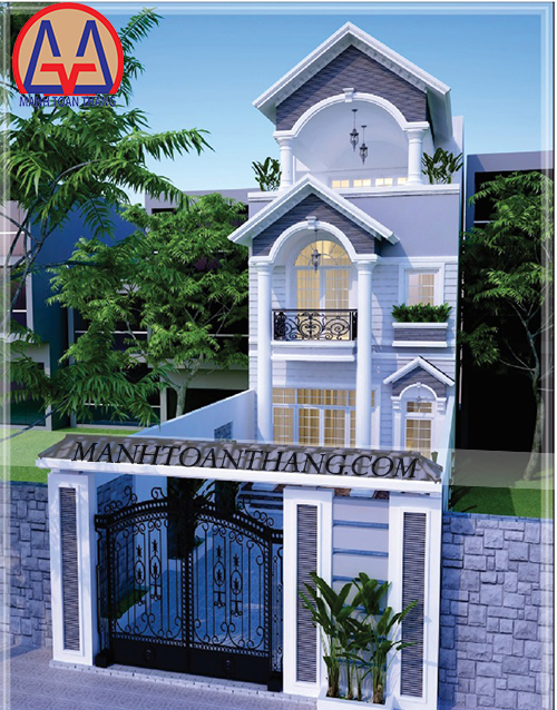 Mẫu Thiết Kế Nhà Phố 3 Tầng Mặt Tiền 6m Hiện Đại (3) Mẫu Thiết Kế Nhà Phố 3 Tầng Mặt Tiền 6m Hiện Đại (3)
