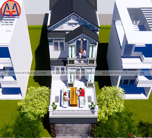 Mẫu Thiết Kế Nhà Phố Mặt Tiền 5m 3 Tầng (9) Mẫu Thiết Kế Nhà Phố Mặt Tiền 5m 3 Tầng (9)