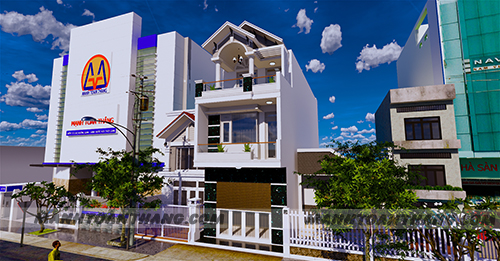 Nhà 1 Trệt 2 Lầu Mặt Tiền 5m Mái Thái (2) Nhà 1 Trệt 2 Lầu Mặt Tiền 5m Mái Thái (2)