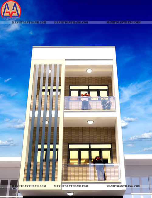   Thiết Kế Nhà 1 Trệt 2 Lầu Có Sân Thượng (1)   Thiết Kế Nhà 1 Trệt 2 Lầu Có Sân Thượng (1)