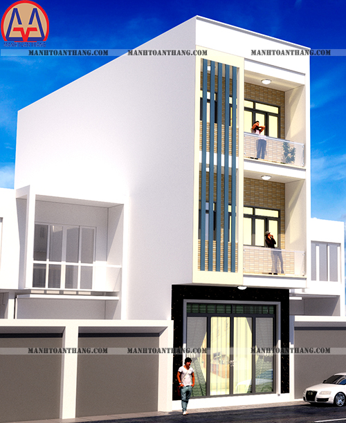Thiết Kế Nhà 1 Trệt 2 Lầu Có Sân Thượng (3)  Thiết Kế Nhà 1 Trệt 2 Lầu Có Sân Thượng (3)