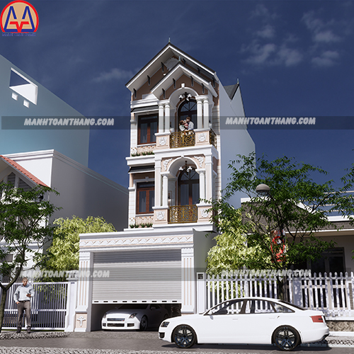 Thiết Kế Nhà Phố 1 Trệt 2 Lầu Mặt Tiền 5m (10) Thiết Kế Nhà Phố 1 Trệt 2 Lầu Mặt Tiền 5m (10)