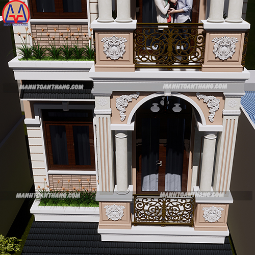 Thiết Kế Nhà Phố 1 Trệt 2 Lầu Mặt Tiền 5m (11) Thiết Kế Nhà Phố 1 Trệt 2 Lầu Mặt Tiền 5m (11)