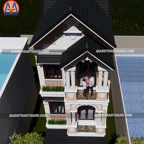 Thiết Kế Nhà Phố 1 Trệt 2 Lầu Mặt Tiền 5m (7) Thiết Kế Nhà Phố 1 Trệt 2 Lầu Mặt Tiền 5m (7)