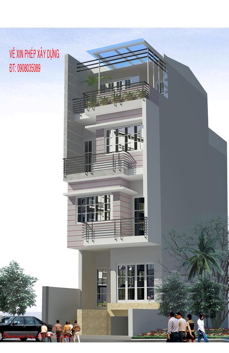 Phối cảnh nhà có tầng hầm