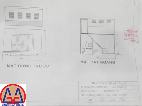 Bản vẽ xin phép xây dựng Bình Dương