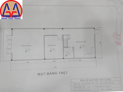 Bản vẽ xin phép xây dựng Bình Dương
