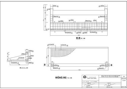 Hồ sơ bản vẽ xin phép xây dựng Thuận An, chi tiết móng