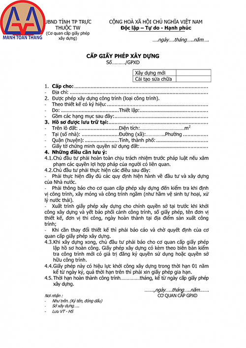 Hồ sơ xin phép xây dựng quận 9 Hồ sơ xin phép xây dựng quận 9
