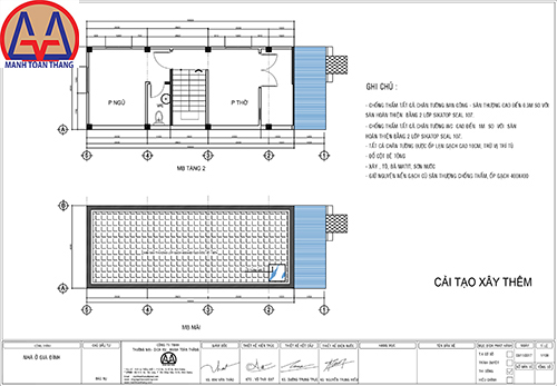 Mặt bằng cải tạo nhà Bình Dương