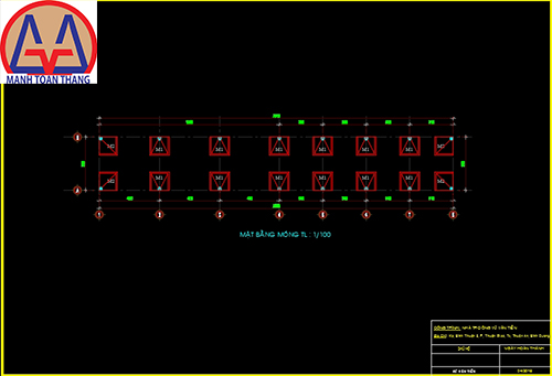 Mặt bằng móng Mặt bằng móng