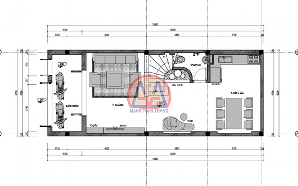 mặt bằng tầng 1
