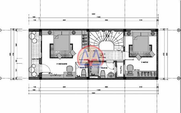 mặt bằng tầng 2