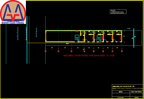 Mặt bằng thoát nước thải sinh hoạt Mặt bằng thoát nước thải sinh hoạt