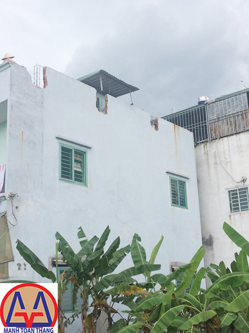 Mặt hông công trình cải tạo nhà