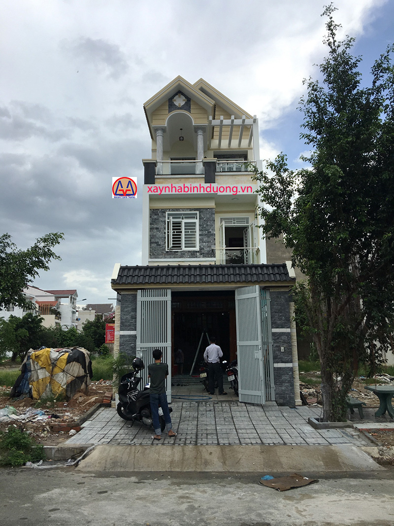 Hoàn thiện nhà mặt tiền 5m tại Bình Dương 2