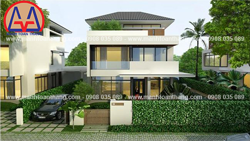 Mẫu biệt thự đơn giản nhưng gần gũi với thiên nhiên