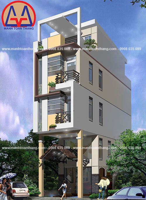 Mẫu nhà phố đẹp hiện đại