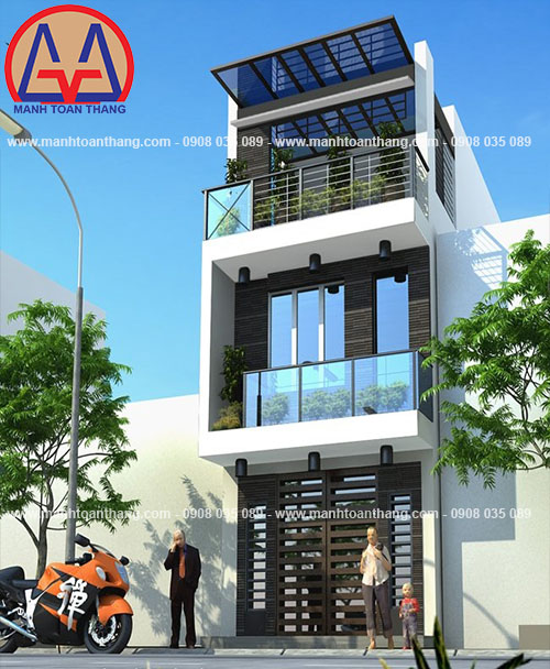 Mẫu nhà phố đẹp hiện đại
