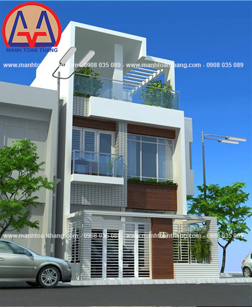 Mẫu nhà phố đẹp hiện đại