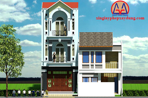 Phối cảnh nhà 2 tầng