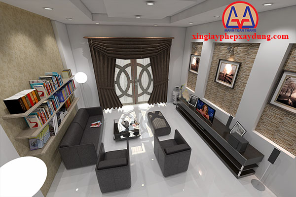 phối cảnh phòng khách