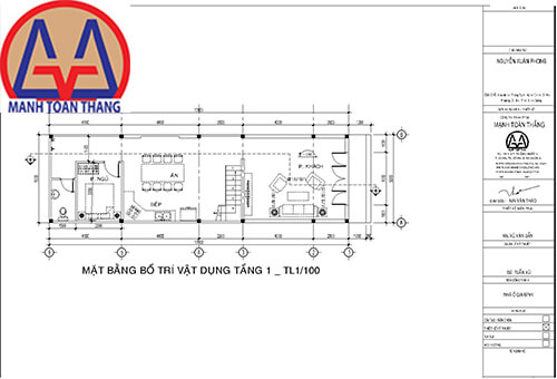 Tầng trệt bản vẽ thiết kế nhà ống đẹp
