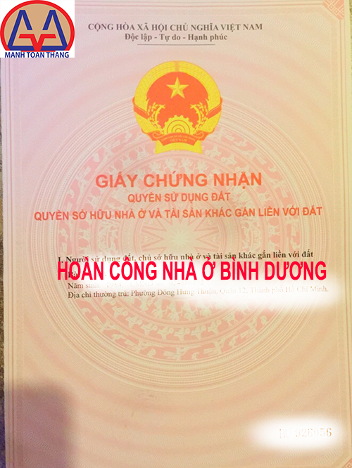 Thủ tục hoàn công nhà ở 2018 Bình Dương
