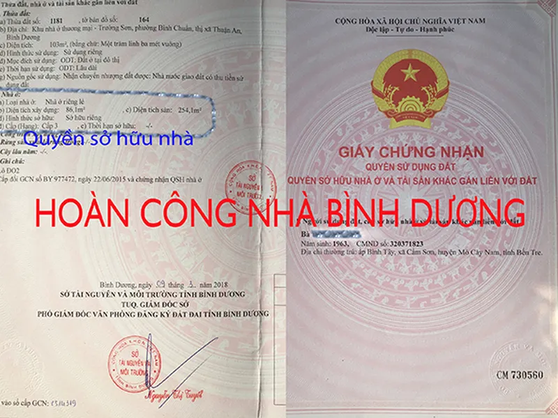Hoàn công nhà Bình Dương giá rẻ