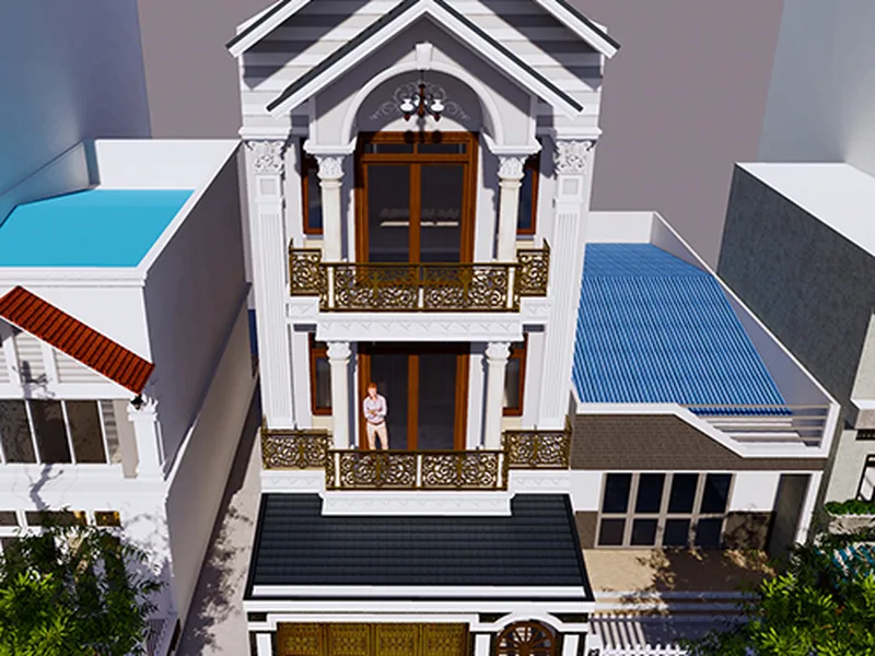 Mẫu Nhà Phố 3 Tầng Đẹp Hiện Đại