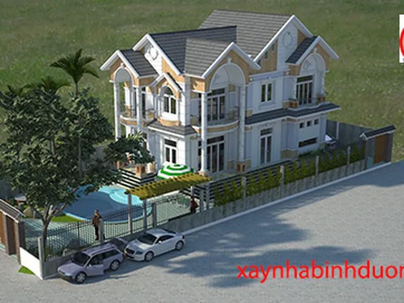 Mẫu thiết kế biệt thự vườn có hồ bơi năm 2016 tại Bình Dương